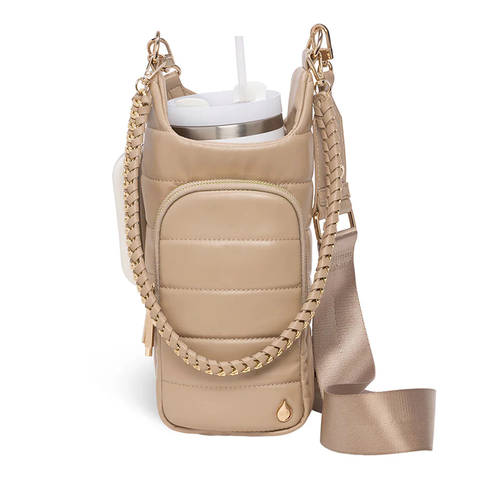 Wanderfull HydroBag HANDLE Taupe Vegan Leather with Strap Bundle