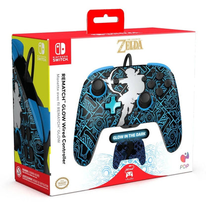 PDP REMATCH GLOW Wired Controller: Sheikah Shoot - Nintendo Switch