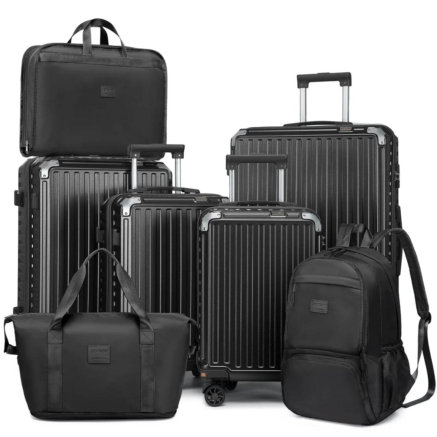 Joyway 7-Piece Luggage Set - Hardshell Spinner Suitcase Set with TSA Lock