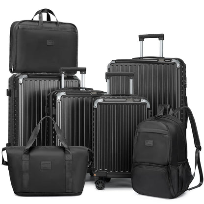 Joyway 7-Piece Luggage Set - Hardshell Spinner Suitcase Set with TSA Lock