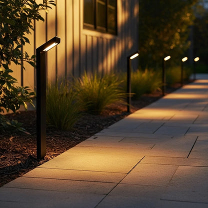 Striker Lighting Blade Gun Metal Black Brass Modern Path Light 12v Blade