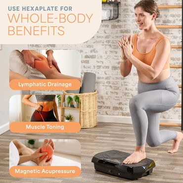 LifePro HexaPlate Vibration Plate Exercise Machine- Black