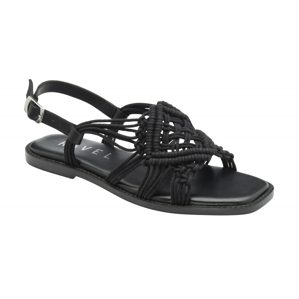 Ravel Elrig Flat Slingback Sandals - Black