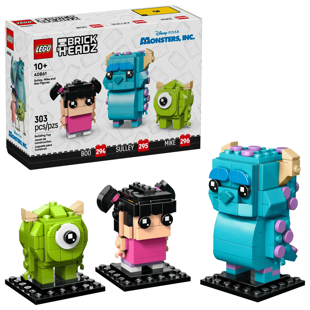 Lego BrickHeadz Sulley, Mike and Boo Figures