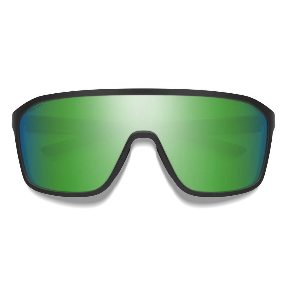 Smith Boomtown Sunglasses - Matte Black Frame / ChromaPop Polarized Green Mirror Lens