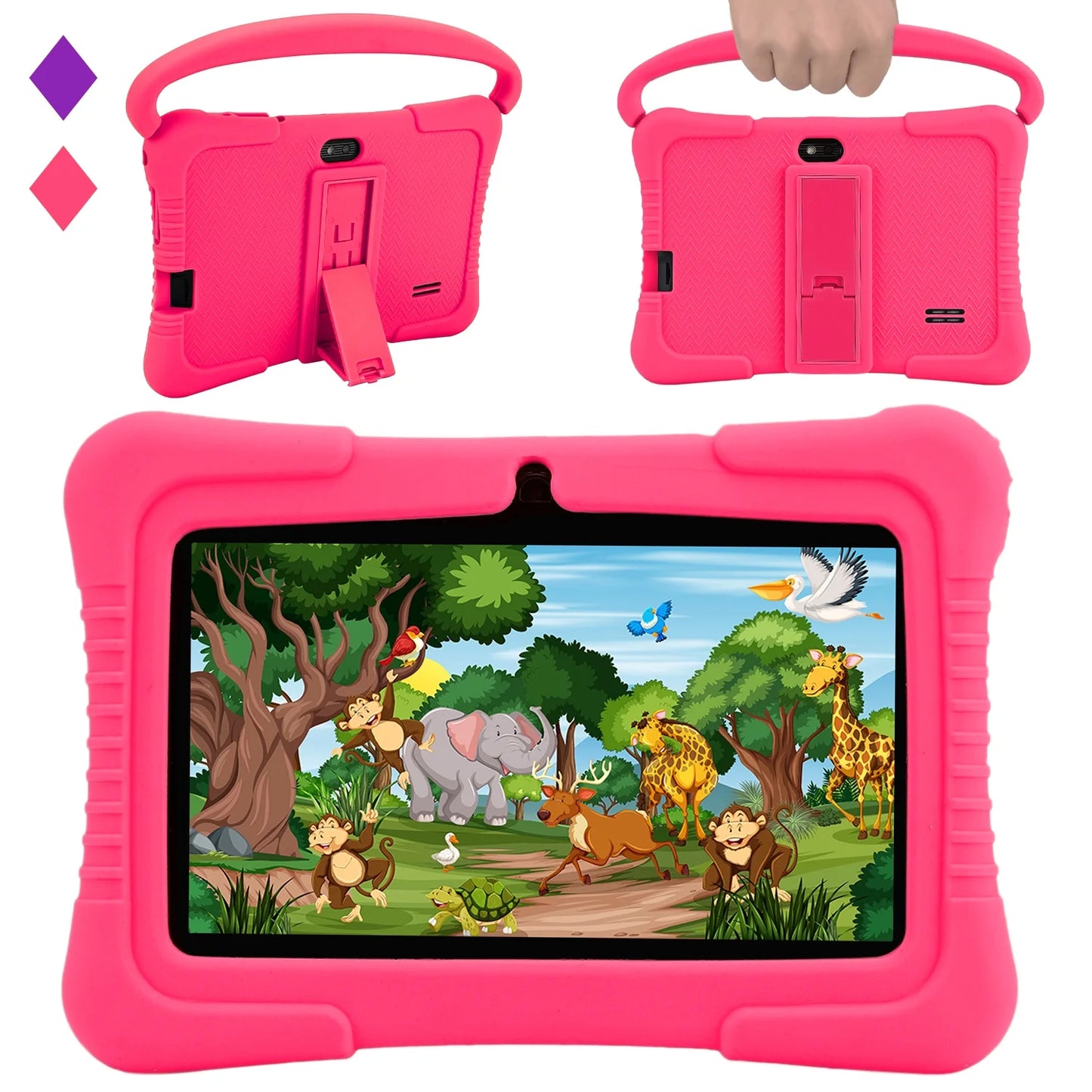 Veidoo Kids 7 inch Android Tablet 2GB Ram 32GB Storage - Pink