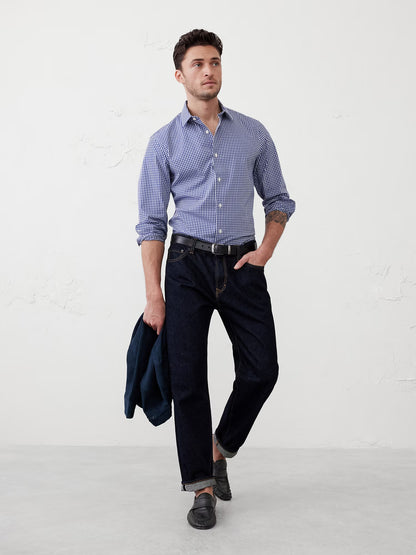 Banana Republic Athletic-Fit Dress Shirt - Blue Gingham