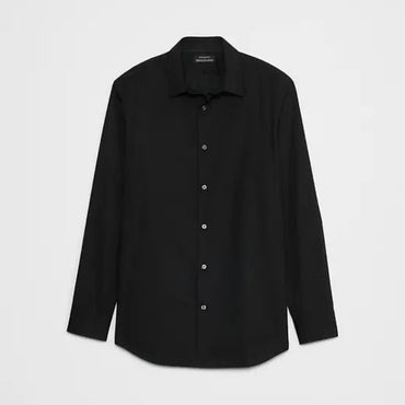 Banana Republic Athletic-Fit Dress Shirt - Black