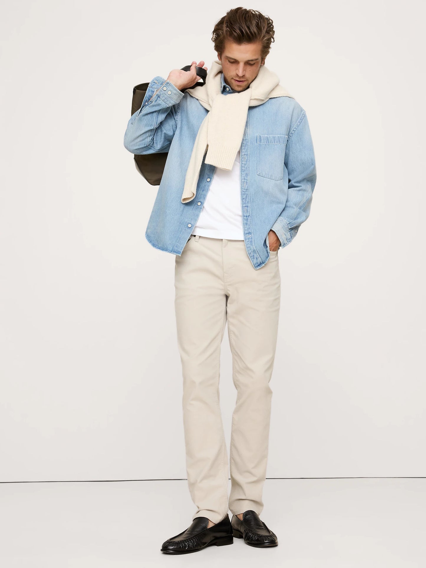 Banana Republic Slim Traveler Pant - Stone Beige