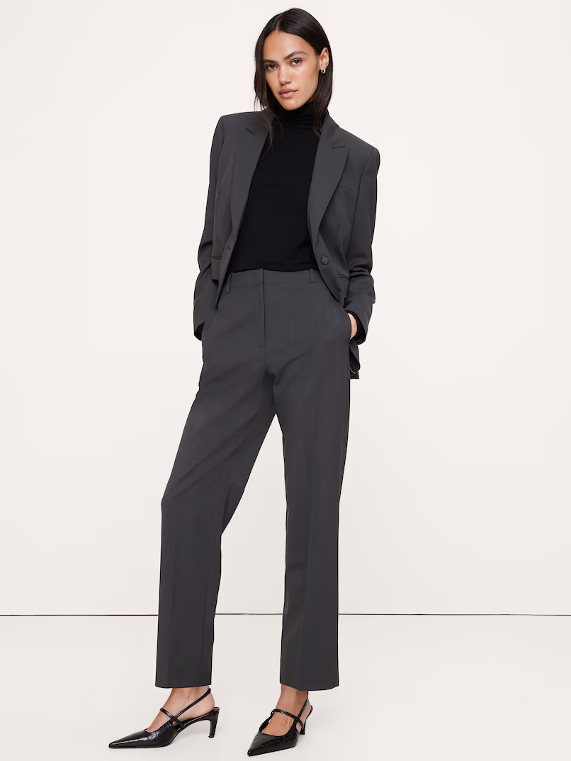 Banana Republic -  Ultra High-Rise Modern Slim Italian Lightweight Wool Ankle Pant