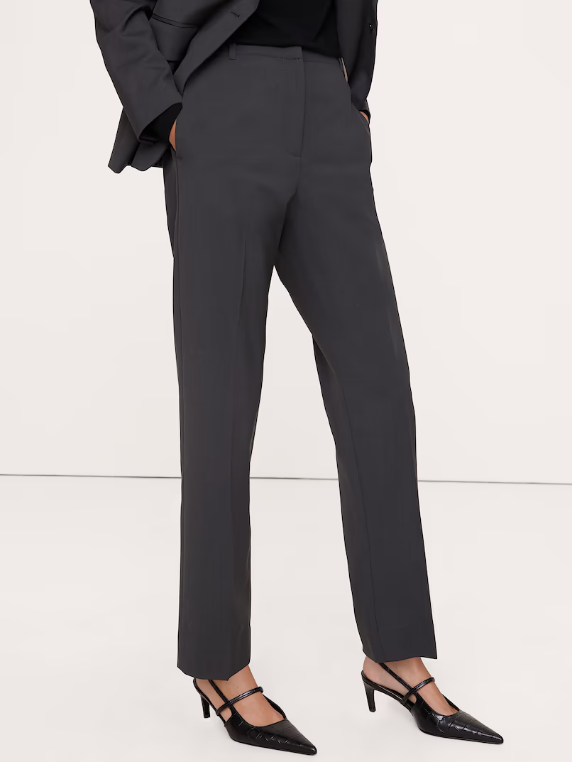 Banana Republic -  Ultra High-Rise Modern Slim Italian Lightweight Wool Ankle Pant