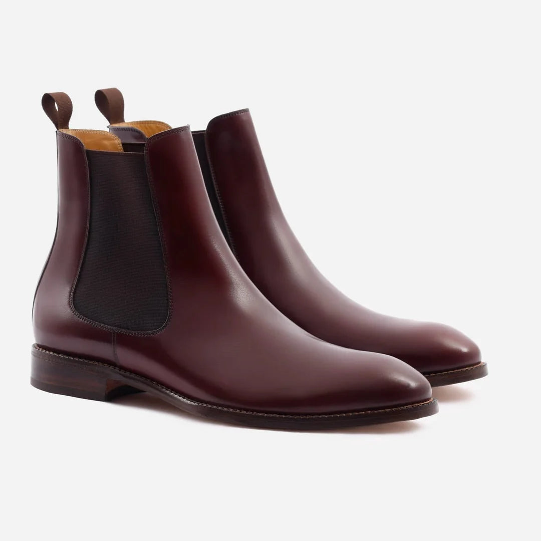 Beckett Simonon Bolton Men's Chelsea Boots - Bordeaux Leather