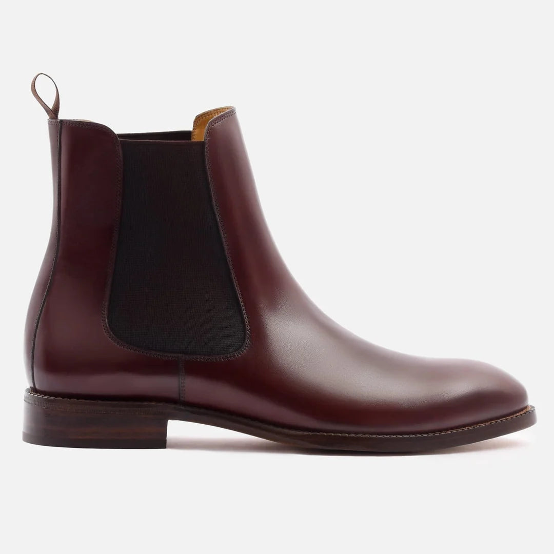 Beckett Simonon Bolton Men's Chelsea Boots - Bordeaux Leather