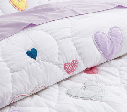 Pottery Barn kIds Confetti Hearts Quilt & Shams
