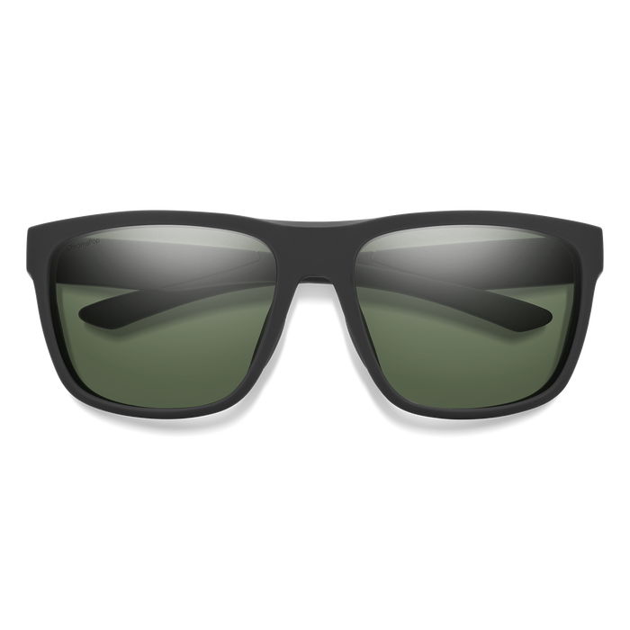 Smith Barra Sunglasses - Matte Black + ChromaPop Polarized Gray Green Lens