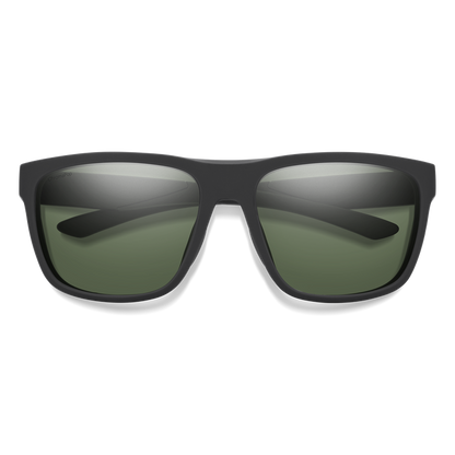 Smith Barra Sunglasses - Matte Black + ChromaPop Polarized Gray Green Lens