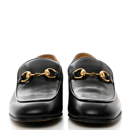 GUCCI Goatskin Horsebit Mid-Heel Loafers - Womens