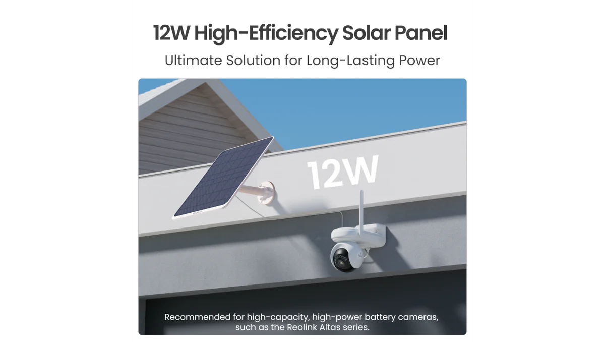 Reolink Solar Panel 3 - 12W Solar Panel for Battery Cameras