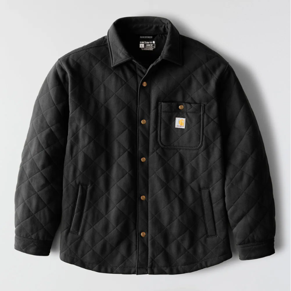 Carhartt Rain Defender Loose Fit Heavyweight Quilted Snap Front Shirt Jacket