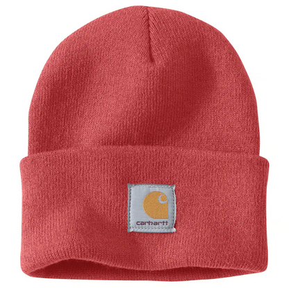 Carhartt Iconic A18 Watch Cap Beanie - Deep Fire Coral