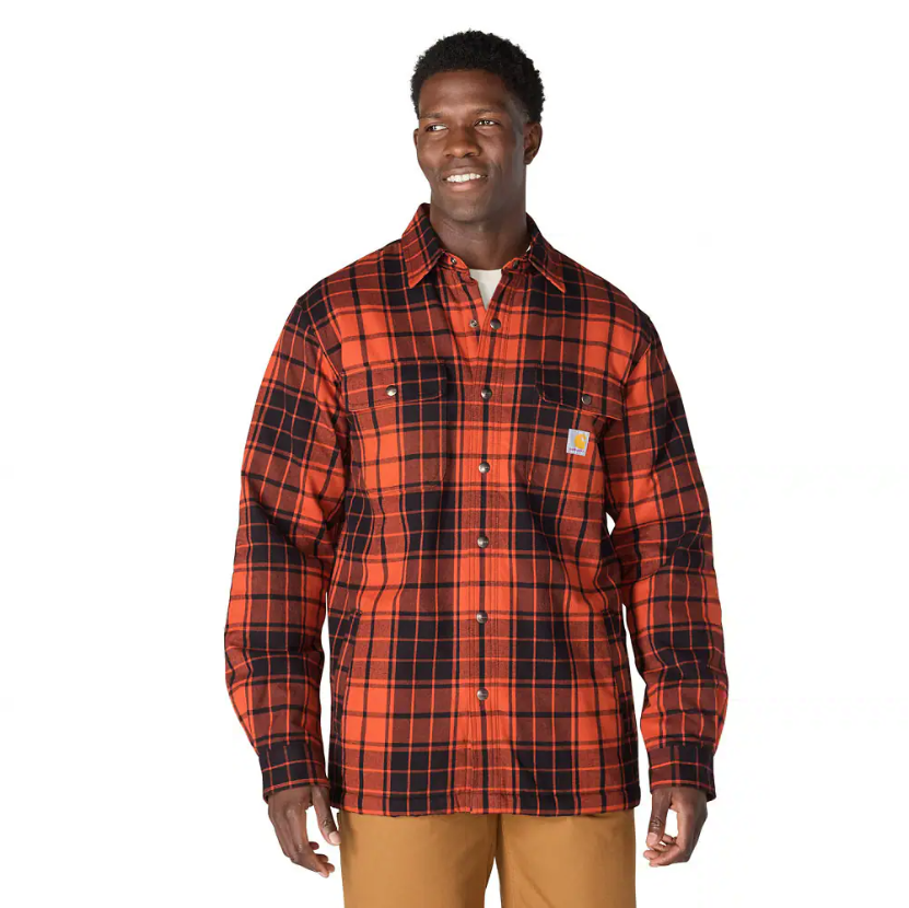 Carhartt Hubbard Plaid Shirt Jac - Homestead Red