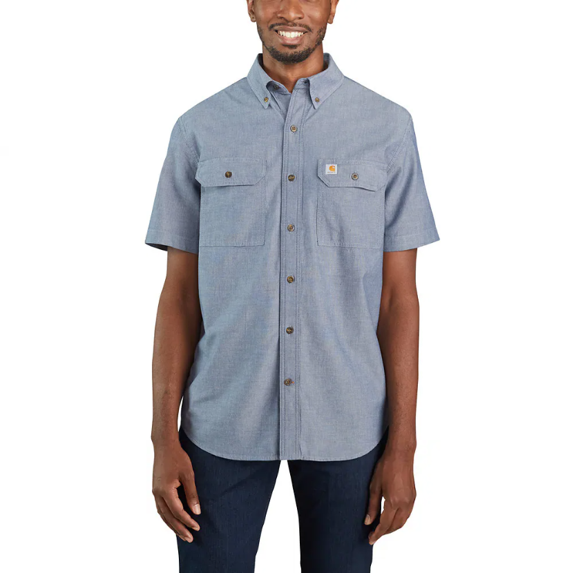 Carhartt Fort Loose SS Shirt - Denim Blue Chambray