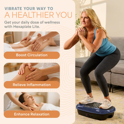 LifePro HexaPlate Lite Vibration Plate Exercise Machine - Blue