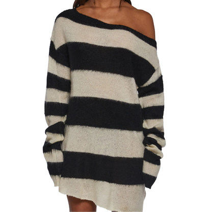 Dolls Kill - Current Mood Voice Memos Striped Sweater