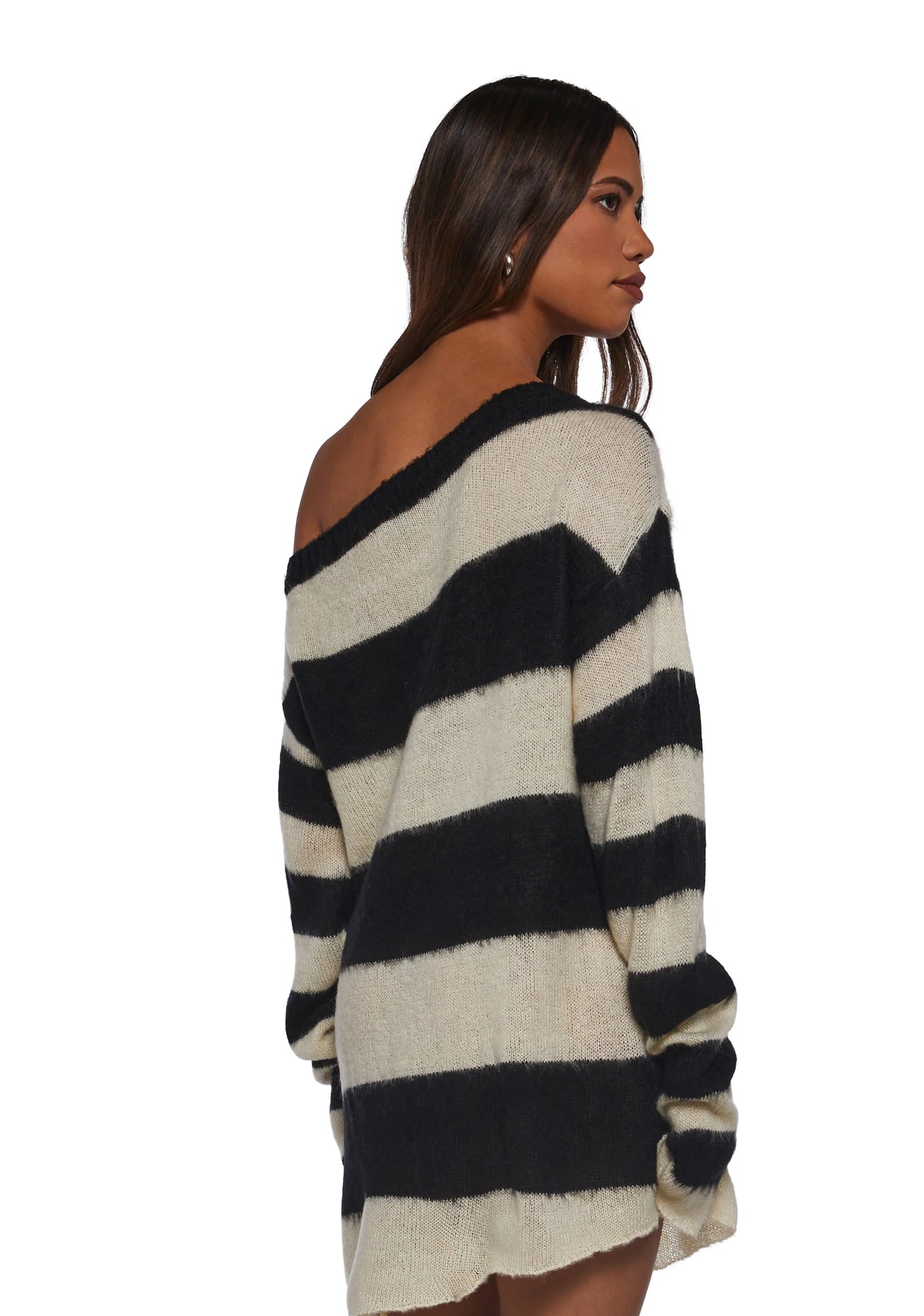 Dolls Kill - Current Mood Voice Memos Striped Sweater