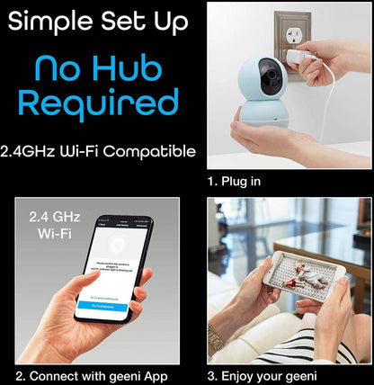 Geeni Peekaboo HD 1080P Pan & Tilt Smart Wi-Fi Security Baby Monitor