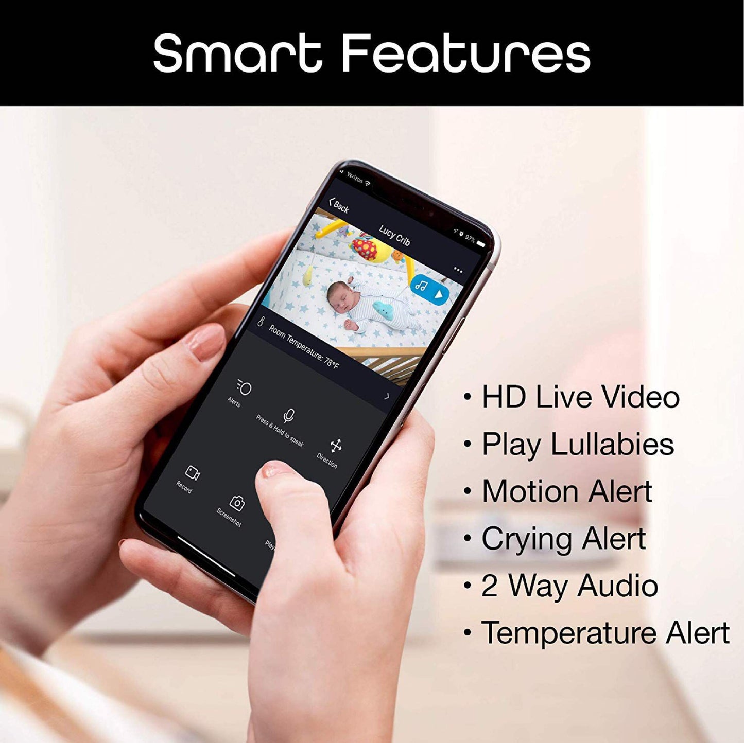 Geeni Peekaboo HD 1080P Pan & Tilt Smart Wi-Fi Security Baby Monitor