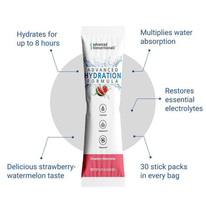 Advanced Bionutritionals Advanced Hydration Formula - Strawberry Watermelon 30 Stick Packs
