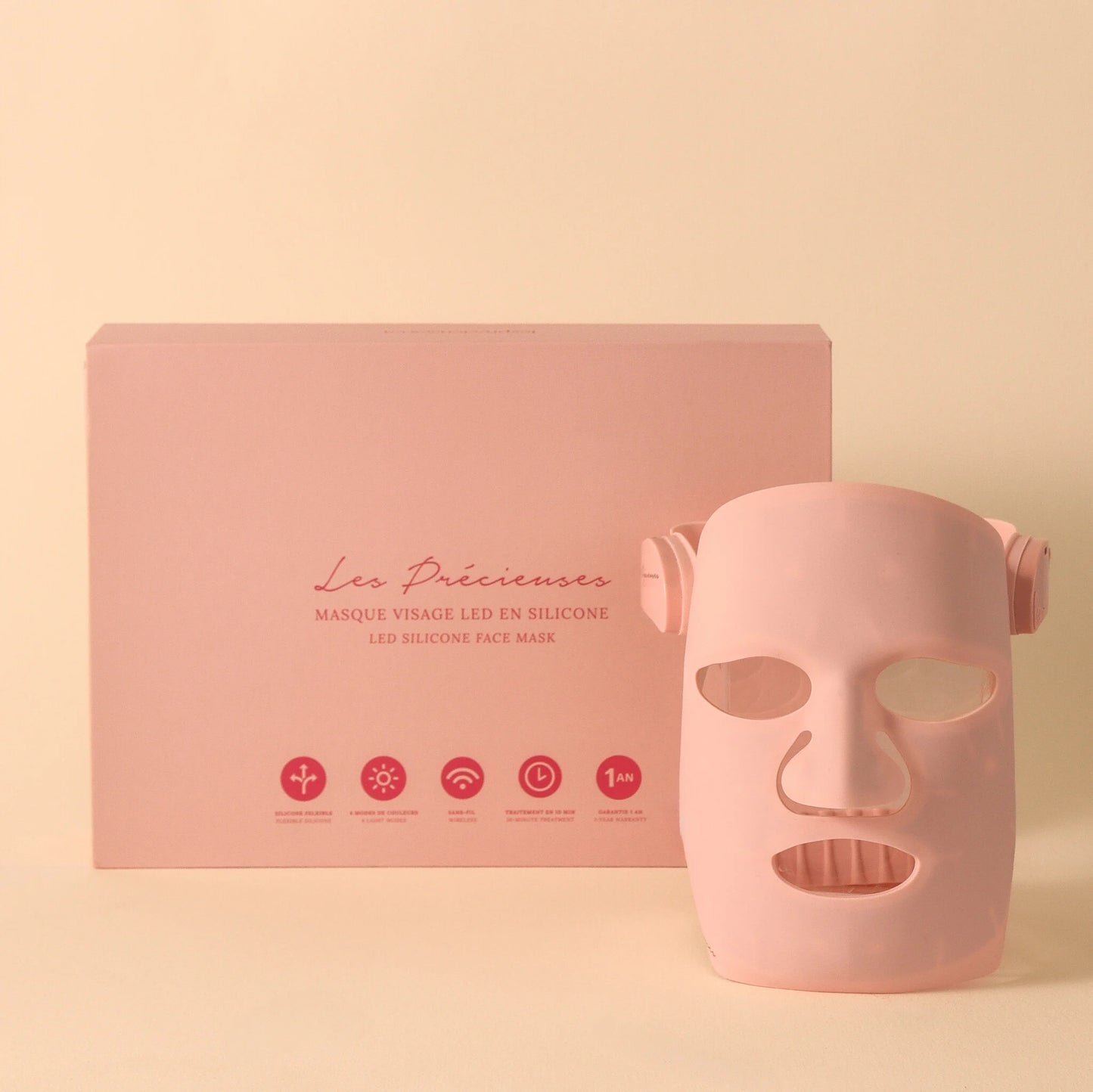Les Précieuses LED Silicone Face Mask - Rose