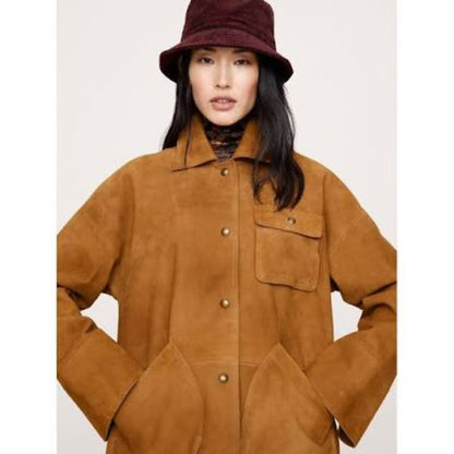 Banana Republic Heritage Suede Jacket - Camel