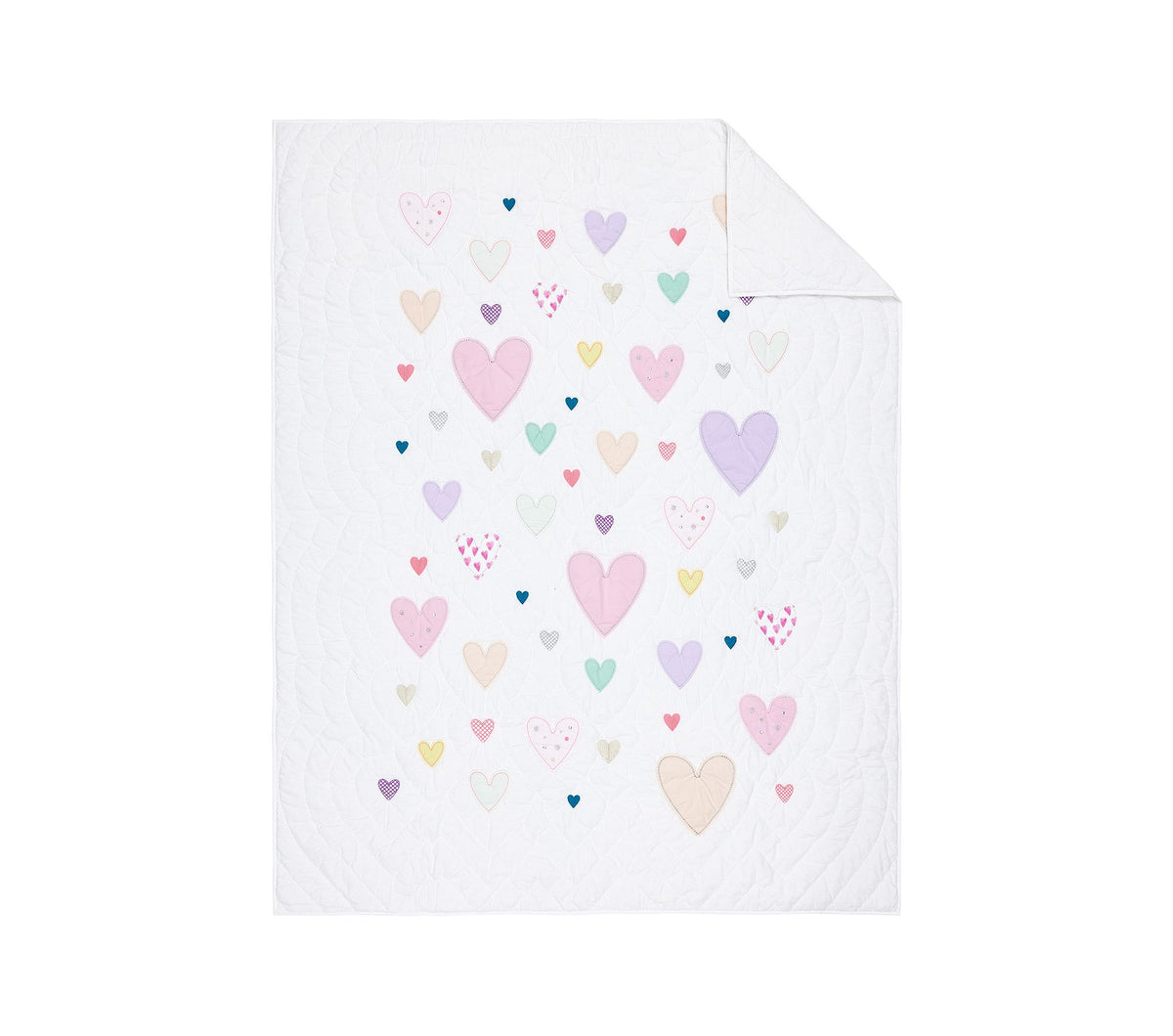 Pottery Barn kIds Confetti Hearts Quilt & Shams