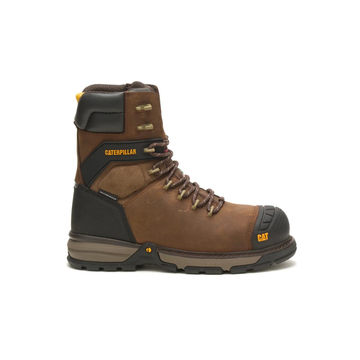 Cat Footwear Men's Excavator Superlite 8" Waterproof Thinsulate Carbon Composite Toe CSA Work Boot - Dark Brown