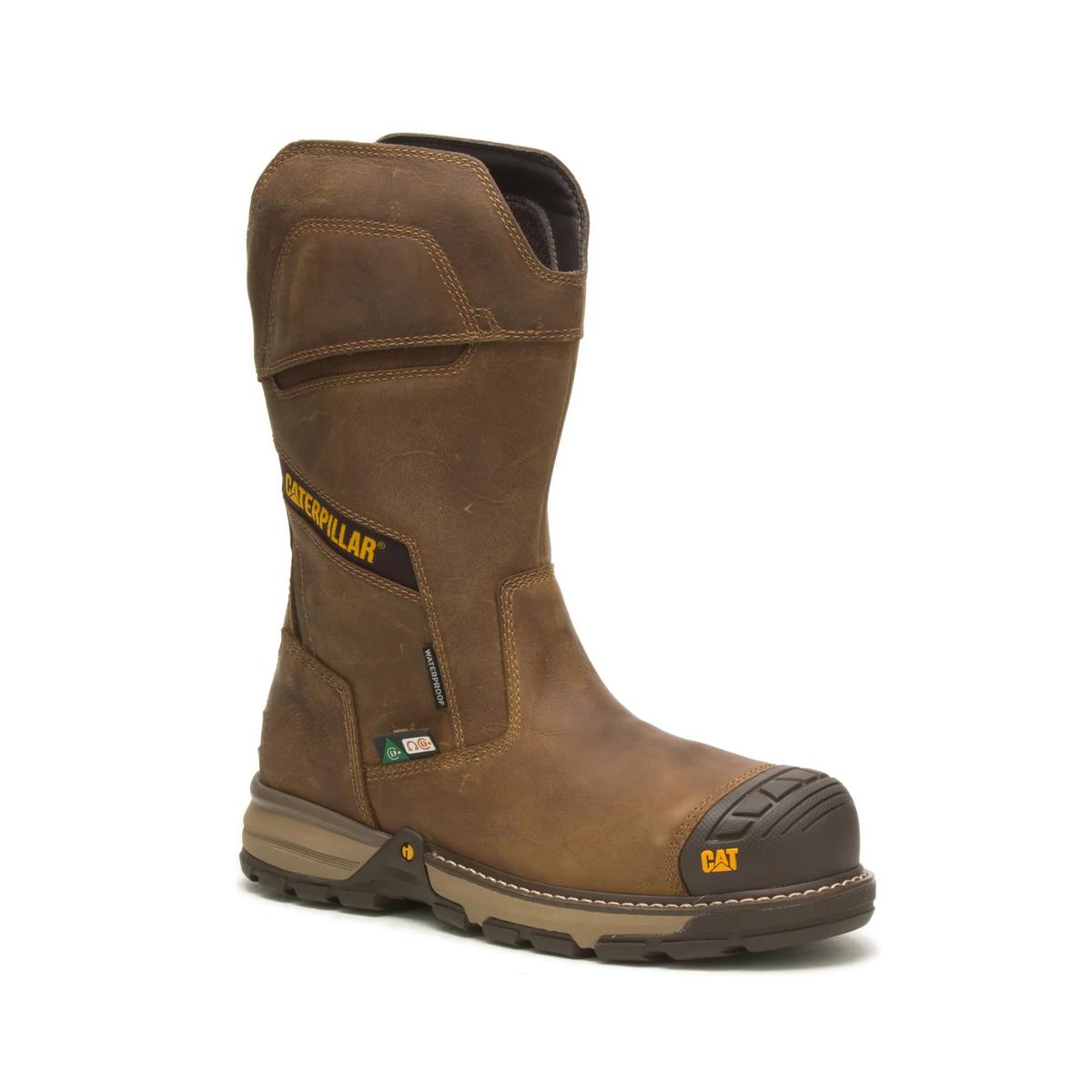 Cat Footwear Men's Excavator Superlite Pull-On Waterproof Carbon Composite Toe CSA Work Boot - Pyramid