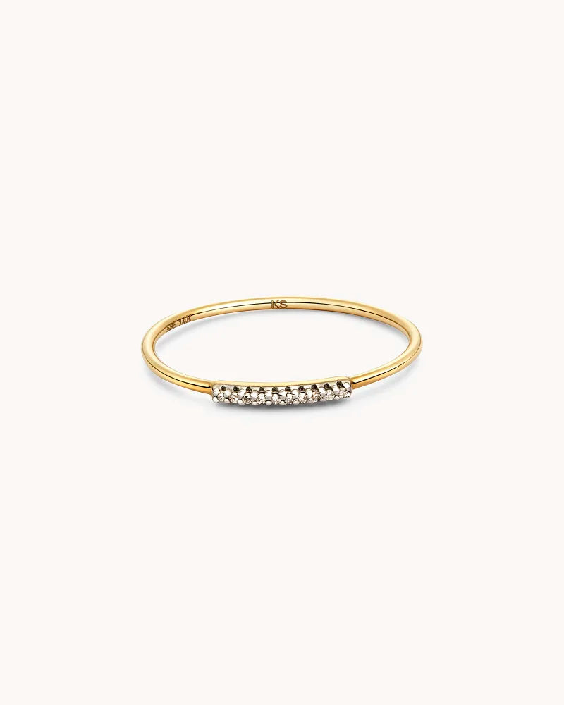 Kendra Scott Mila 14K Yellow Gold Ring in White Diamond