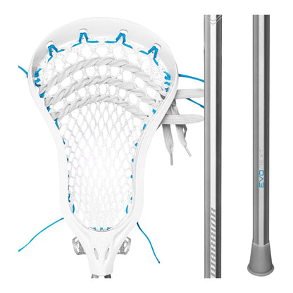 Warrior Evo Next Senior Lacrosse Stick (White Silver)