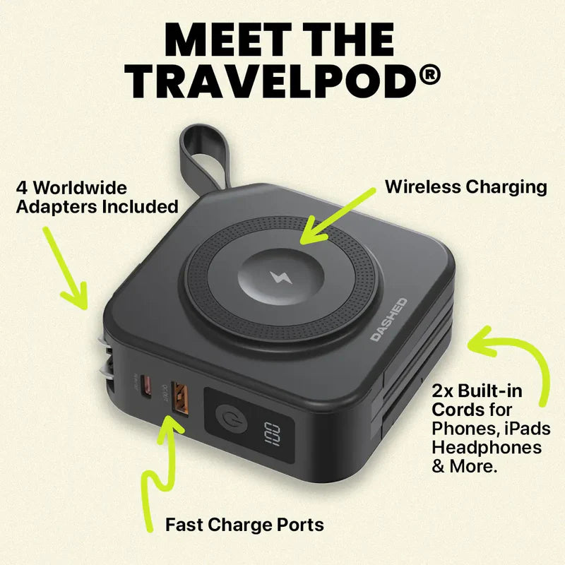 Dashed TravelPod (5-in-1 Travel Charger) 10,000mAh