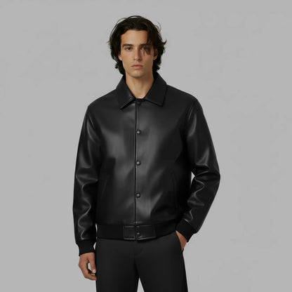 Blvck Men's PU Coated Jacket - Black