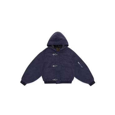 Shinzo Shige 15oz Navy Canvas Clasp Bomber Jacket