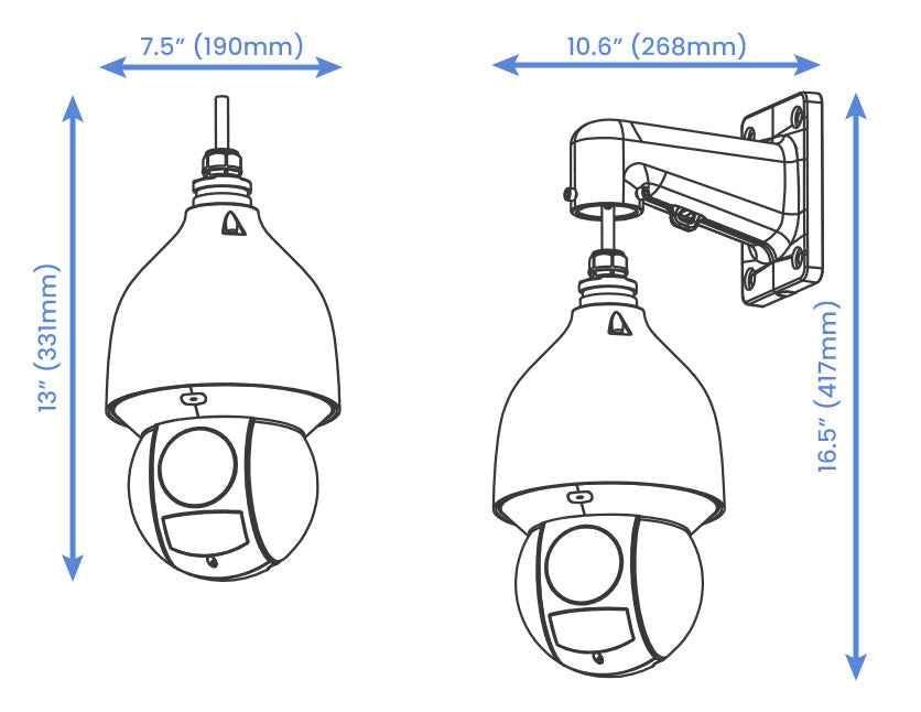 Lorex 4K Outdoor IP Camera with 25x Optical Zoom and IK10 Vandal Proof Rating (Cable not included)