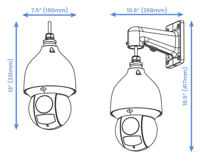 Lorex 4K Outdoor IP Camera with 25x Optical Zoom and IK10 Vandal Proof Rating (Cable not included)