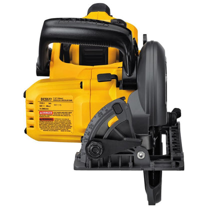 DEWALT 60V MAX FLEXVOLT Cordless Brushless 7-1/4in Wormdrive Style Circular Saw Kit with 9.0 AH Battery