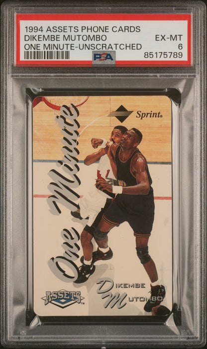 Dikembe Mutombo Assets Phone Cards / One Minute -1994