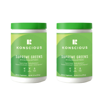 Konscious Supreme Greens All-In-One Nutrition with Probiotics - 2 Pack