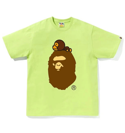 A Bathing Ape Bape Men's Milo on Big Ape Tee - Light Green