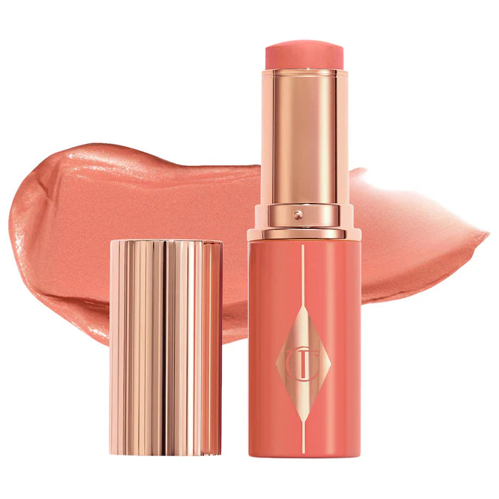 Charlotte Tilbury Unreal Lip + Cheek Glow Blush Stick with Hyaluronic Acid - Peachy Glow