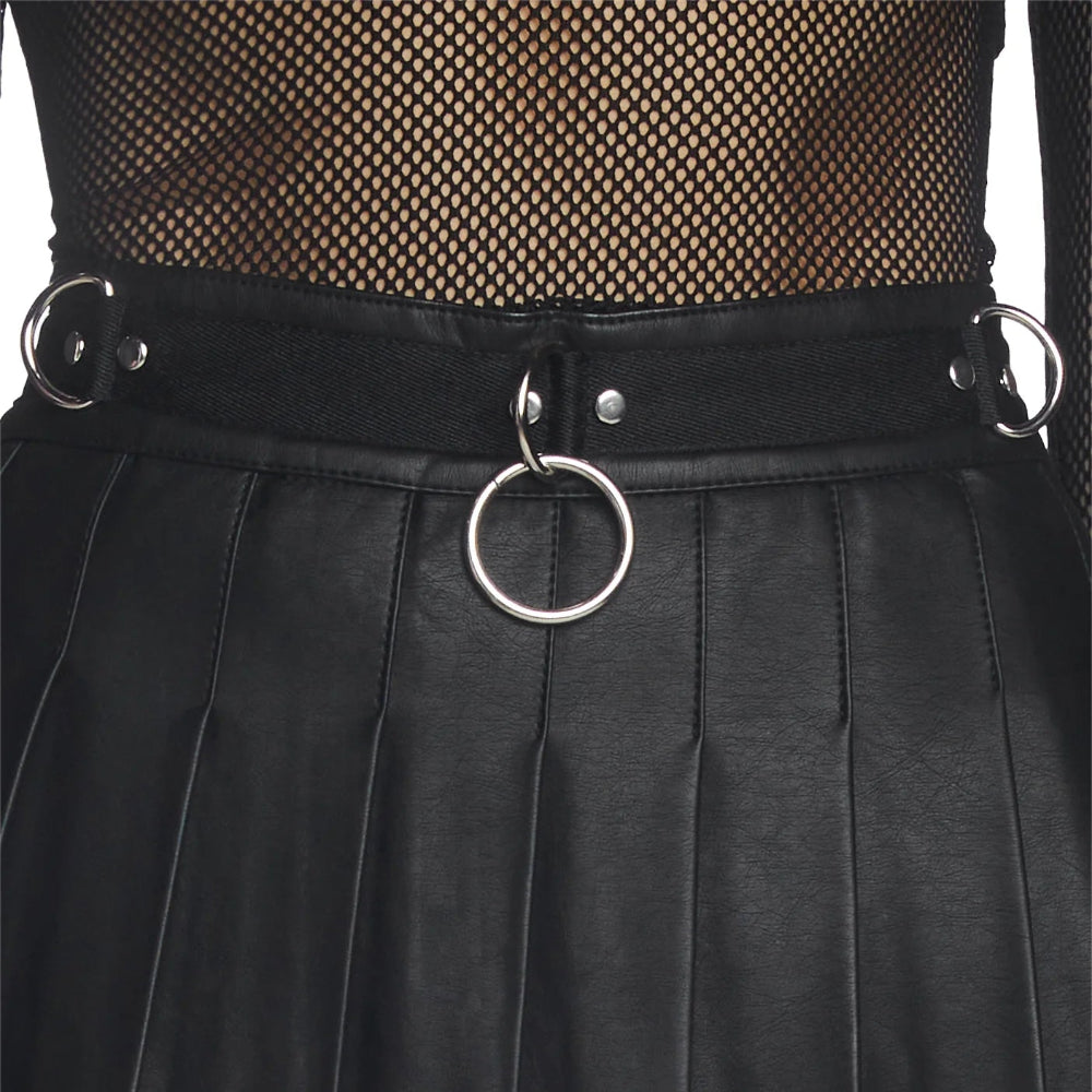 Dolls Kill - Current Mood Spade Pleated Micro Mini Skirt
